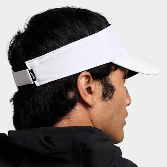 BRAND NEW unisex men women nike Nike white ace adjustable visor hat  L/XL golf - Picture 3 of 9